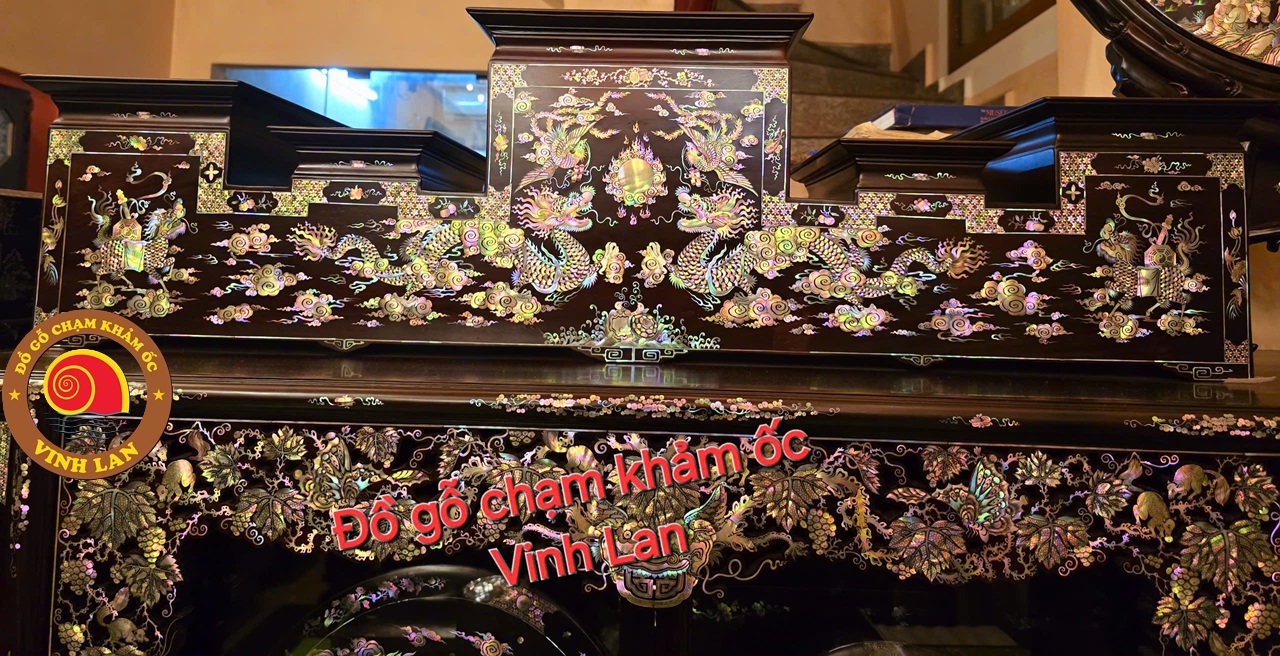 NGŨ NHẠC GỖ TRẮC KHẢM TỨ LINH KHẢM ỐC SINGAPORE ĐẶC BIỆT